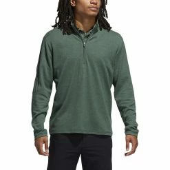ADIDAS 3-Stripe 1/4 Zip Layering 50 ADIDAS 3-Stripe 1/4 Zip Layering -Golf Sales Store adidas 3 stripe 1 4 zip layering green oxide 01 96689.1677086417
