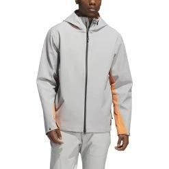 ADIDAS AdiCross Elements Rain Jacket -Golf Sales Store adidas adicross elements rain jacket grey three 01 98001.1632928849