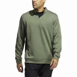 ADIDAS AdiCross Quarter Zip -Golf Sales Store adidas adicross quarter zip natural green 01 24219.1659042526
