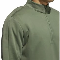 ADIDAS AdiCross Quarter Zip -Golf Sales Store adidas adicross quarter zip natural green 03 45681.1659042526