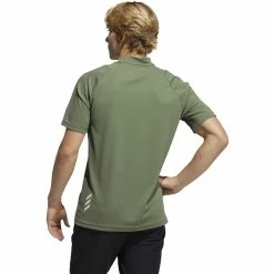 ADIDAS AdiCross Round Neck Polo -Golf Sales Store adidas adicross round neck polo natural green 02 98163.1632320917
