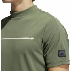 ADIDAS AdiCross Round Neck Polo -Golf Sales Store adidas adicross round neck polo natural green 03 52790.1632320917