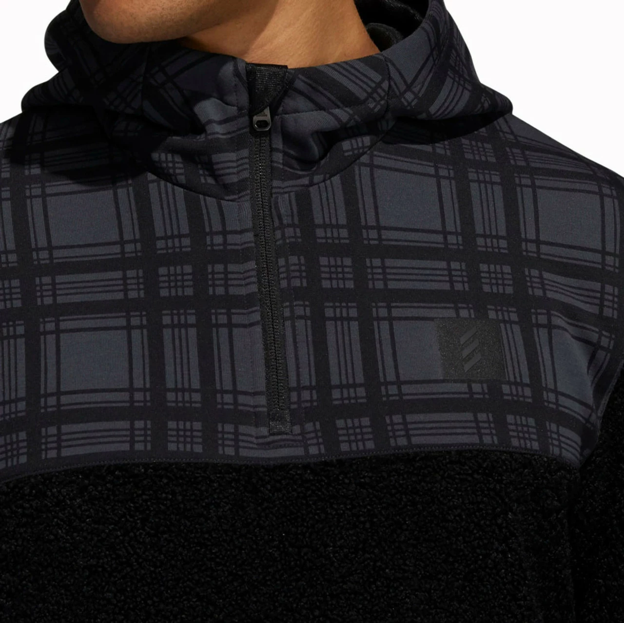 ADIDAS AdiCross Sherpa Plaid 1/4 Zip Sweater 5 ADIDAS AdiCross Sherpa Plaid 1/4 Zip Sweater - Image 3