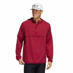 ADIDAS Anorak 1/2 Zip Pullover 47 ADIDAS Anorak 1/2 Zip Pullover -Golf Sales Store adidas anorak 1 2 zip pullover legacy burgundy 01 41733.1676594691