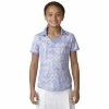 ADIDAS Girls Fashion Print Short Sleeve Polo -Golf Sales Store adidas girls fashion print short sleeve polo chalk purple 01 09694.1631899267