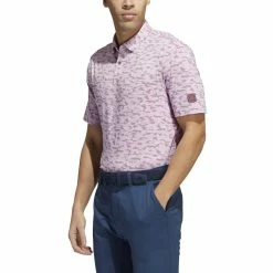 ADIDAS Go-To Camo Print Polo -Golf Sales Store adidas go to camo print polo quiet crimson bliss lilac 01 68647.1673907346