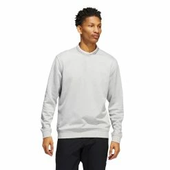 ADIDAS Go-To Crewneck Pullover 24 ADIDAS Go-To Crewneck Pullover -Golf Sales Store adidas go to crewneck pullover grey two white 01 26275.1676596442