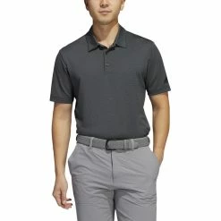 ADIDAS Ottoman Pencil Stripe Polo -Golf Sales Store adidas ottoman pencil stripe polo black grey six 01 59637.1679079623