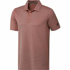 ADIDAS Ottoman Pencil Stripe Polo -Golf Sales Store adidas ottoman pencil stripe polo coral fusion grey six 01 70431.1679079689