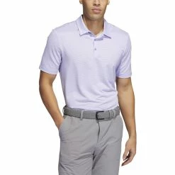 ADIDAS Ottoman Pencil Stripe Polo -Golf Sales Store adidas ottoman pencil stripe polo light purple white 01 25958.1679079623