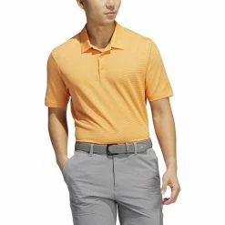 ADIDAS Ottoman Pencil Stripe Polo -Golf Sales Store adidas ottoman pencil stripe polo orange rush pulse amber 01 42721.1679079623