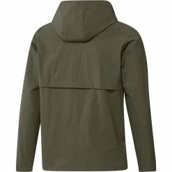 ADIDAS Ripstop 1/4 Zip Pullover Hoodie -Golf Sales Store adidas ripstop 1 4 zip pullover hoodie olive strata 02 38418.1677077880