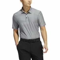 ADIDAS Shapes Jacquard Polo 16 ADIDAS Shapes Jacquard Polo -Golf Sales Store adidas shapes jacquard polo grey three black 01 14508.1676594474