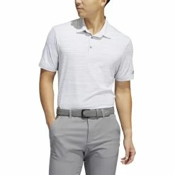 ADIDAS Spacedye Stripe Polo 24 ADIDAS Spacedye Stripe Polo -Golf Sales Store adidas spacedye stripe polo white grey three 01 78633.1647963242