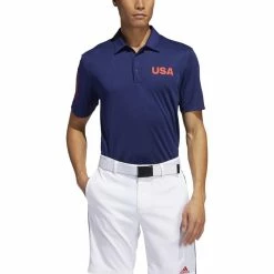 ADIDAS Ultimate365 USA Golf Solid Polo