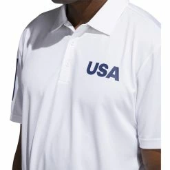 ADIDAS Ultimate365 USA Golf Solid Polo -Golf Sales Store adidas ultimate 365 usa golf solid polo white 03 90408.1659043263