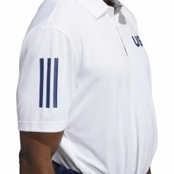 ADIDAS Ultimate365 USA Golf Solid Polo -Golf Sales Store adidas ultimate 365 usa golf solid polo white 04 14201.1659043263