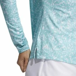 ADIDAS Women's AEROREADY UV50 Printed Long Sleeve 24 ADIDAS Women's AEROREADY UV50 Printed Long Sleeve -Golf Sales Store adidas womens aeroready uv50 printed long sleeve white acid mint 03 63315.1633102935