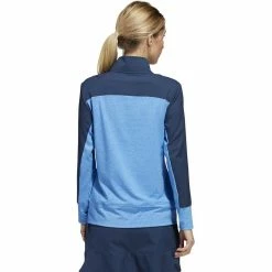 ADIDAS Women's Colorblock Quarter Snap Jacket 11 ADIDAS Women's Colorblock Quarter Snap Jacket -Golf Sales Store adidas womens colorblock quarter snap jacket blue rush 02 24238.1676579963