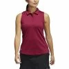 ADIDAS Women's Primeblue Ottoman Stripe Sleeveless Polo -Golf Sales Store adidas womens primeblue ottoman stripe sleeveless polo legacy burgundy 01 48834.1647972767