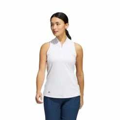 ADIDAS Women's Racerback Sleeveless Polo -Golf Sales Store adidas womens racerback sleeveless polo white 02 84652.1676592774