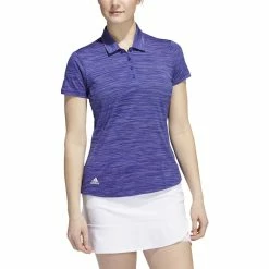 ADIDAS Women's Space-Dyed Polo 31 ADIDAS Women's Space-Dyed Polo -Golf Sales Store adidas womens space dyed polo legacy indigo white 01 51872.1647973321