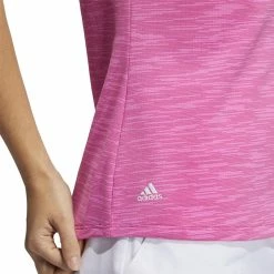 ADIDAS Women's Spacedye Sleeveless Polo -Golf Sales Store adidas womens spacedye sleeveless polo screaming pink wild pink 03 74407.1631905890