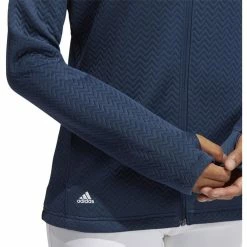 ADIDAS Women's Textured Layer Jacket 32 ADIDAS Women's Textured Layer Jacket -Golf Sales Store adidas womens textured layer jacket crew navy 03 34816.1633102078