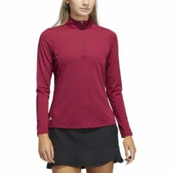 ADIDAS Women's Ultimate365 Sun Protection Shirt -Golf Sales Store adidas womens ultimate365 sun protection shirt legacy burgundy 01 10915.1676580898