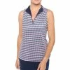 BELYN KEY Women's Reversible Sleeveless Polo -Golf Sales Store belyn key womens reversible sleeveless polo diamond stripe 01 96941.1676588768