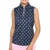 BELYN KEY Women's Zip Keystone Sleeveless Polo 2 BELYN KEY Women's Zip Keystone Sleeveless Polo -Golf Sales Store belyn key womens zip keystone sleeveless polo golf ball print 01 54389.1651246397