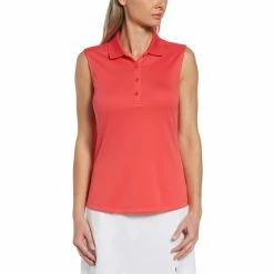 Callaway Women's Solid Knit Sleeveless Polo 13 Callaway Women's Solid Knit Sleeveless Polo -Golf Sales Store callaway womens solid knit sleeveless polo geranium 01 45683.1656597778
