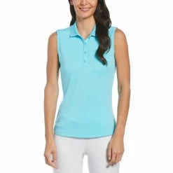 Callaway Women's Solid Knit Sleeveless Polo 12 Callaway Women's Solid Knit Sleeveless Polo -Golf Sales Store callaway womens solid knit sleeveless polo santorini blue 01 36425.1656597778