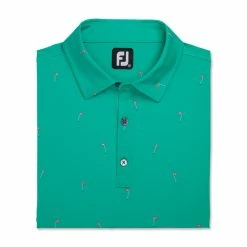FootJoy 18 Holes Print Lisle Self Collar Polo 25 FootJoy 18 Holes Print Lisle Self Collar Polo -Golf Sales Store footjoy 18 holes print lisle self collar polo sea green 04 43734.1673902812