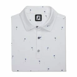 FootJoy 18 Holes Print Lisle Self Collar Polo 21 FootJoy 18 Holes Print Lisle Self Collar Polo -Golf Sales Store footjoy 18 holes print lisle self collar polo white 04 55668.1673903059