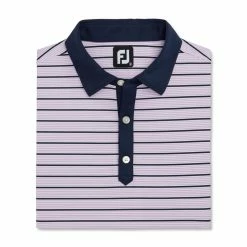 FootJoy Accented Stripe Lisle Self Collar Polo -Golf Sales Store footjoy accented stripe lisle self collar polo lavender white navy 04 36010.1673899377