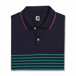 FootJoy Breton Stripe Stretch Pique Knit Collar Polo -Golf Sales Store footjoy breton stripe stretch pique knit collar polo sea green watermelon 04 05730.1673904040