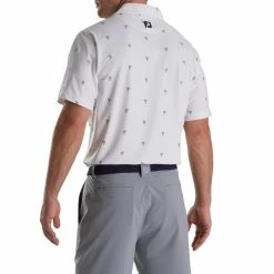 FootJoy Cactus Print Lisle Self Collar Polo -Golf Sales Store footjoy cactus print lisle self collar polo white 02 91329.1673904504
