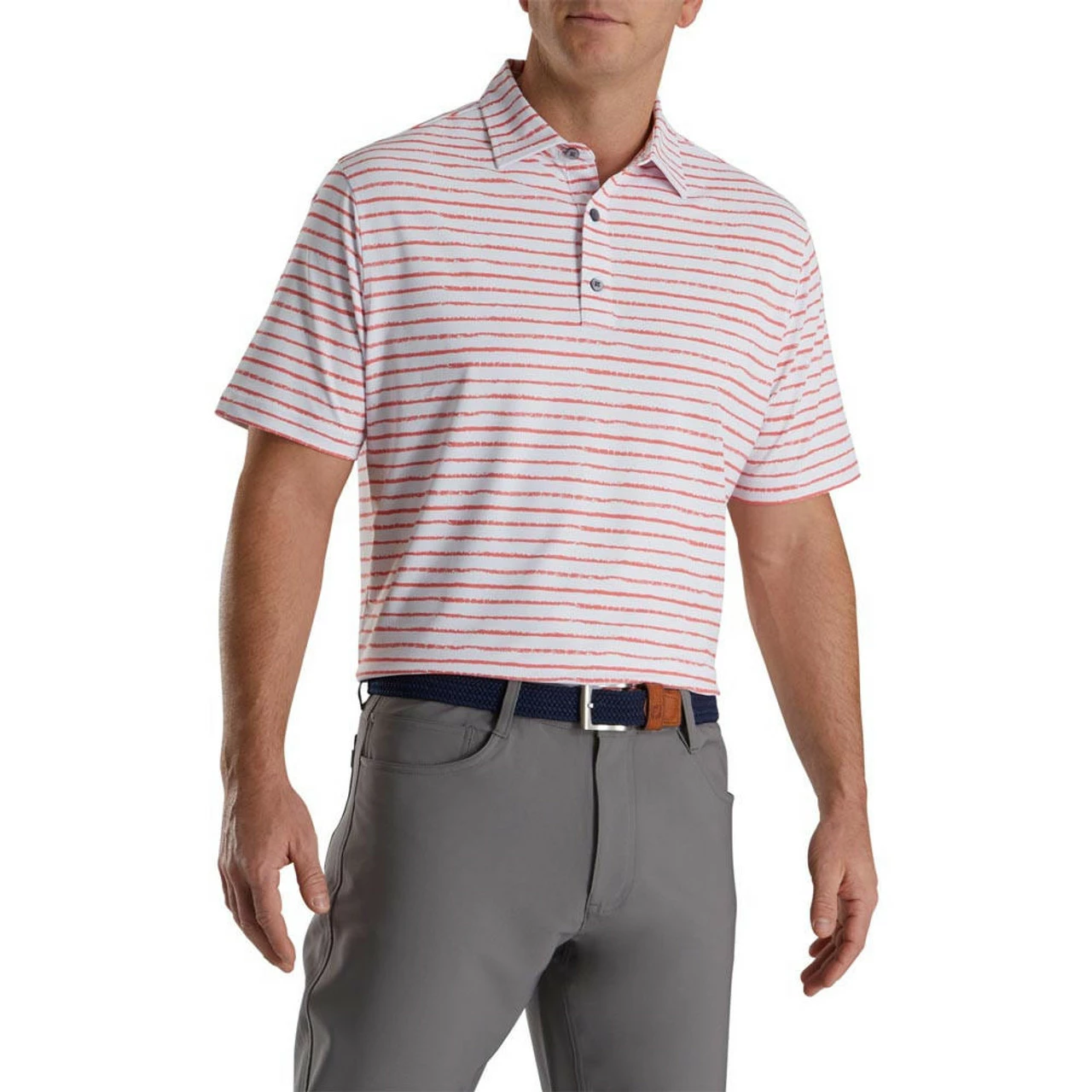 FootJoy Chalk Line Print Stretch Pique Self Collar Polo 7 FootJoy Chalk Line Print Stretch Pique Self Collar Polo - Image 5