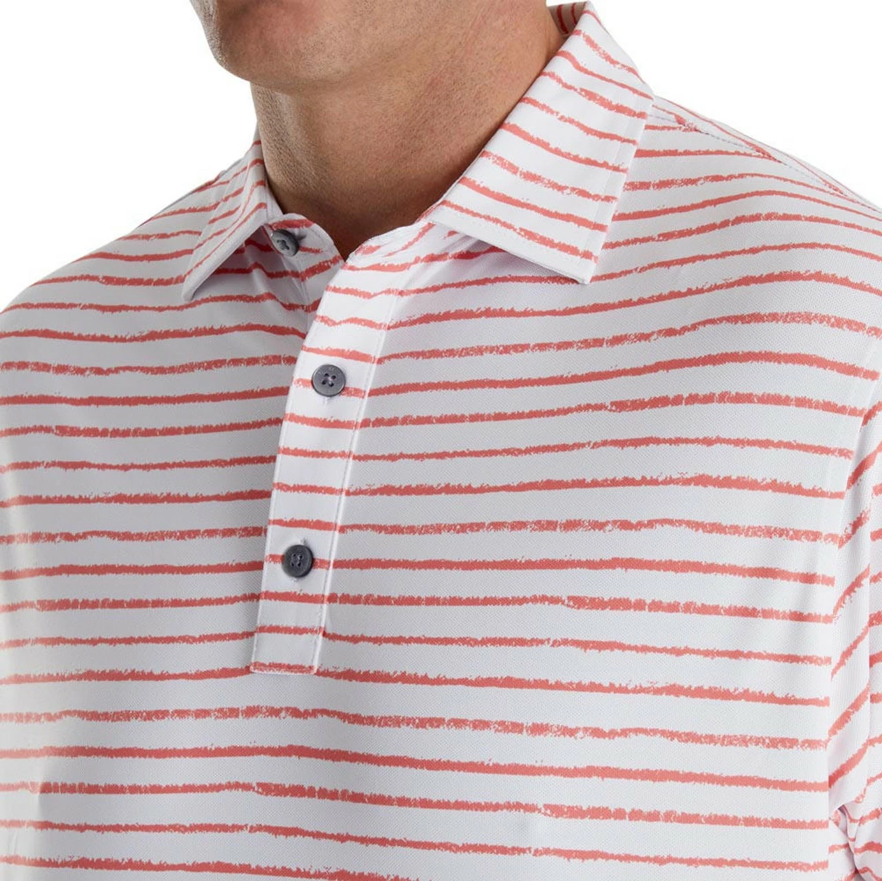 FootJoy Chalk Line Print Stretch Pique Self Collar Polo 9 FootJoy Chalk Line Print Stretch Pique Self Collar Polo - Image 7
