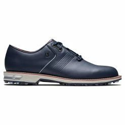 FootJoy Men's DryJoys Premiere Series Flint Golf Shoes -Golf Sales Store footjoy dryjoys premiere series flint golf shoes navy red 01 45686.1668002454