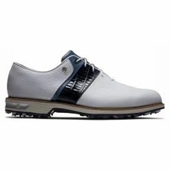 FootJoy Men's DryJoys Premiere Series Packard Golf Shoes -Golf Sales Store footjoy dryjoys premiere series packard golf shoes white navy 01 63964.1676576791