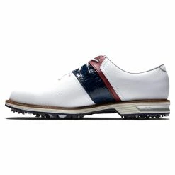 FootJoy Men's DryJoys Premiere Series Packard Golf Shoes -Golf Sales Store footjoy dryjoys premiere series packard golf shoes white navy red 02 02590.1676576784