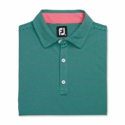 FootJoy Feeder Stripe Mix Stretch Pique Self Collar Polo -Golf Sales Store footjoy feeder stripe mix stretch pique self collar polo navy sea green 04 25401.1673901803
