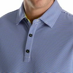 FootJoy Feeder Stripe Mix Stretch Pique Self Collar Polo -Golf Sales Store footjoy feeder stripe mix stretch pique self collar polo ocean white 03 77591.1673902802