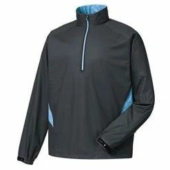 FootJoy FJ HydroKnit Rain Pullover -Golf Sales Store footjoy fj hydroknit rain pullover charcoal light blue 01 28792.1659043372