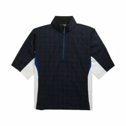 FootJoy FJ Hydrolite Short Sleeve Rain Shirt -Golf Sales Store footjoy fj hydrolite short sleeve rain shirt black royal plaid white 01 07642.1676494364
