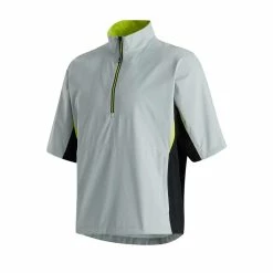 FootJoy FJ Hydrolite Short Sleeve Rain Shirt -Golf Sales Store footjoy fj hydrolite short sleeve rain shirt black silver lime 01 88599.1676494361