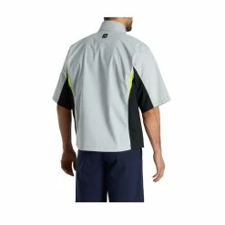 FootJoy FJ Hydrolite Short Sleeve Rain Shirt -Golf Sales Store footjoy fj hydrolite short sleeve rain shirt black silver lime 03 84382.1676494362