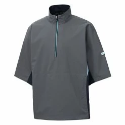 FootJoy FJ Hydrolite Short Sleeve Rain Shirt -Golf Sales Store footjoy fj hydrolite short sleeve rain shirt charcoal navy 01 00861.1676494361